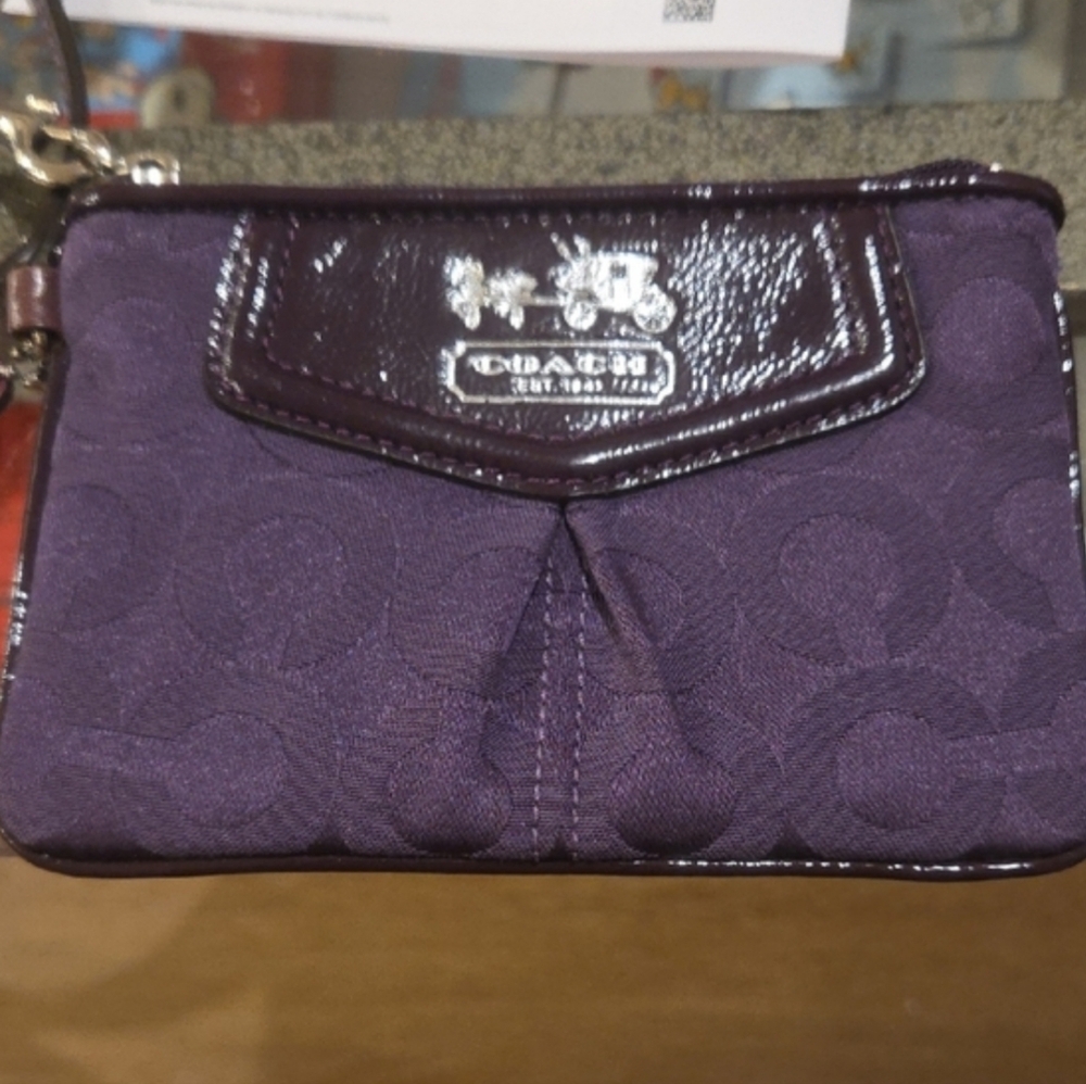 Coach Deep Purple Clutch Wristlet